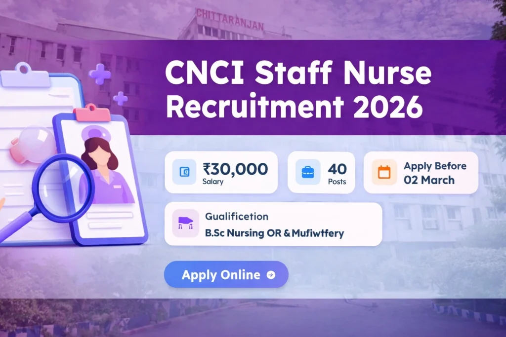CNCI Staff Nurse Recruitment 2026