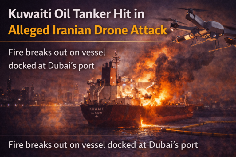 Drone attack on a Kuwaiti oil tanker
