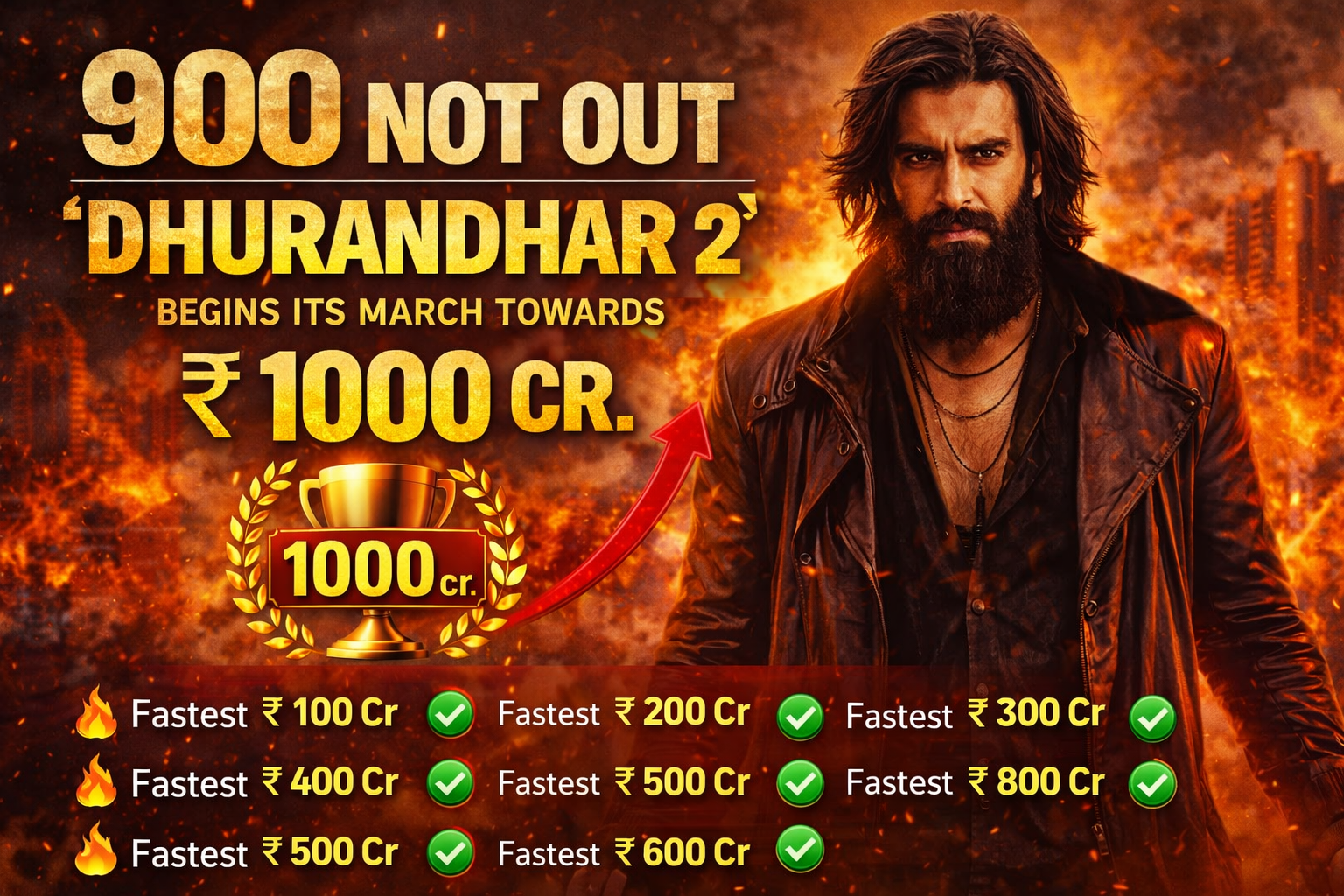 900 NOT OUT – ‘DHURANDHAR 2’ BEGINS ITS MARCH TOWARDS ₹ 1000…