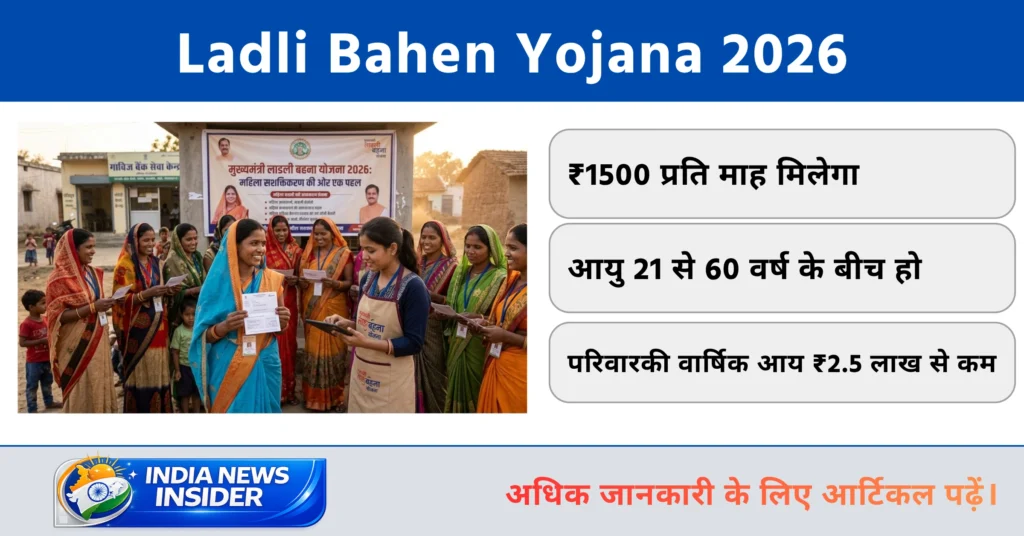 Ladli Bahen Yojana 2026 indianewsinsider.com indianewsinsider