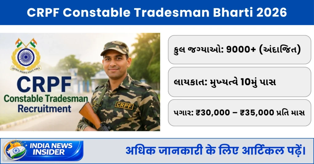 CRPF Constable Tradesman Bharti 2026