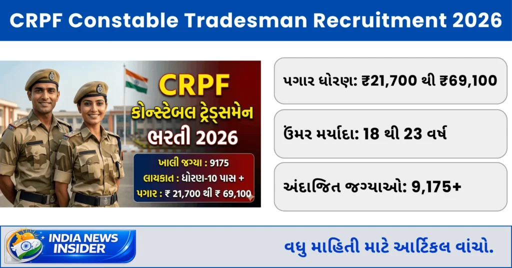 CRPF Constable Tradesman