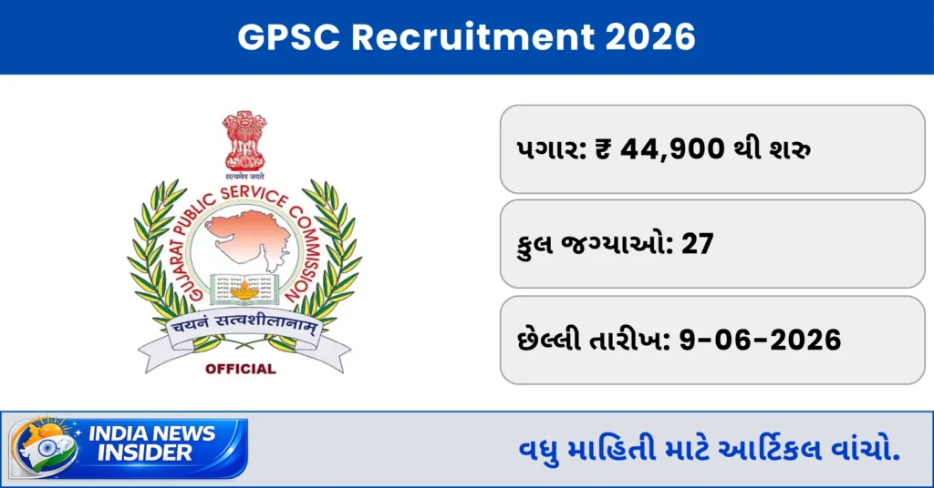 GPSC Recruitment 2026