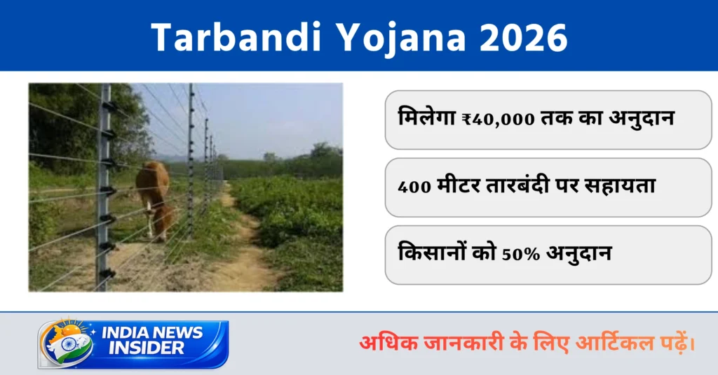 Tarbandi Yojana 2026
indianewsinsider.com indianewsinsider