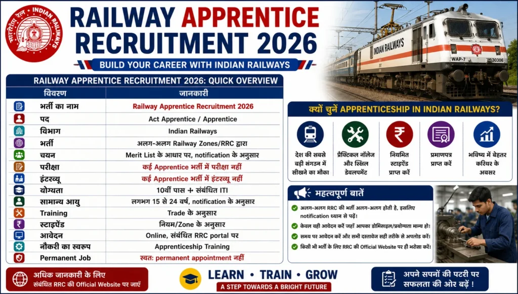 Current image: Railway Apprentice Recruitment 2026